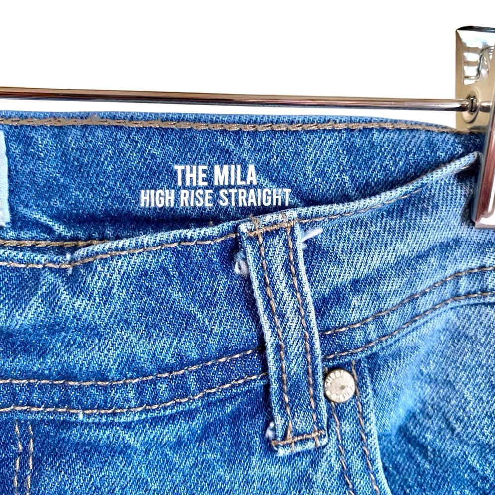 KENSIE Mila Relaxed Straight Leg Blue Jeans Size 14/32 Stretchy - Picture 6 of 14